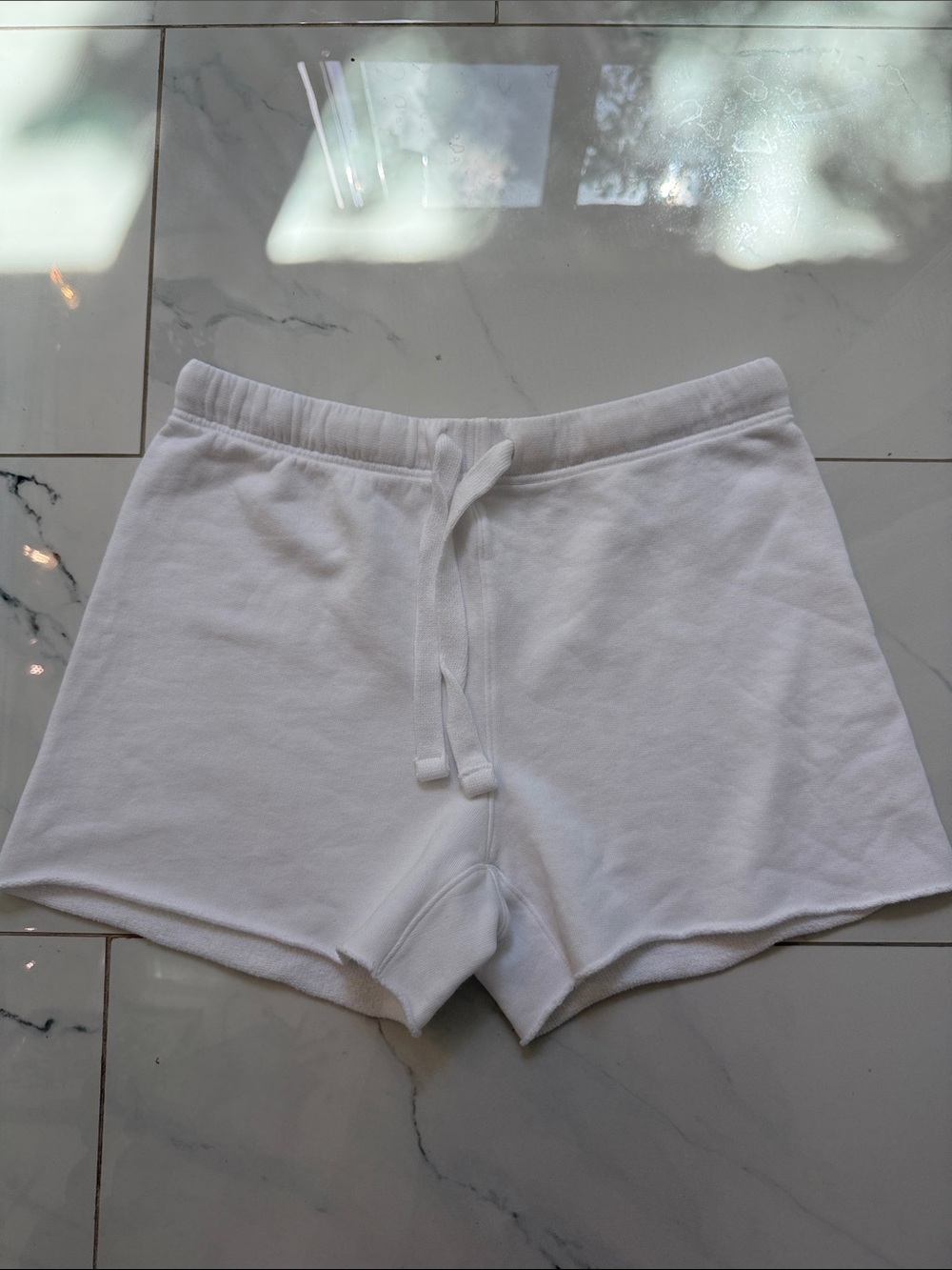 Frank & Eileen White Drawstring Athletic Lounge Shorts